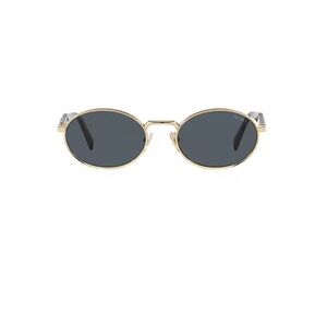 Prada Round Oval Sunglasses in Yellow Gold Original Case Included